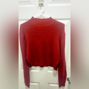 Dark orange knit sweater